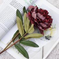 Ramo de flores de peonía artificiales de 2 cabezas, simulación realista hecha a mano, ramas de peonía de seda exquisita, decoración de mesa de comedor - details 8