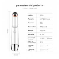 Herramienta de Belleza para los Ojos Introductor de Vibración Masaje Calor Luz Color - details 1