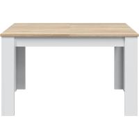 Mesa de Comedor Extensible de Madera Blanca Estilo Canadiense 140 a 190cm Ancho 90 Altura 78 - details 3