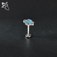 ZS 1 pieza 16G Piercing de labio Labret de acero inoxidable para mujeres y niñas, colorido, con forma de luna y mariposa, para cartílago, tragus y hélice, 8MM - details 10