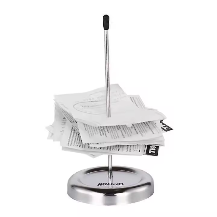 Soporte de Recepción de Escritorio de Barra Recta de Metal Palo de Pica para Billetes, Notas, Memorandos Cubierta Protectora Incluida - 1