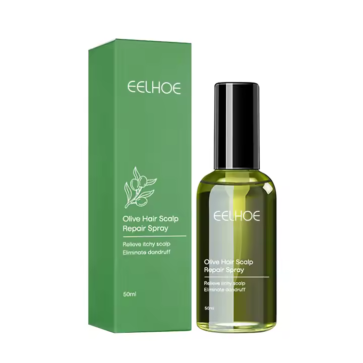 Cuidado de la oliva que alivia el enrojecimiento del cuero cabelludo, repara los folículos de acné, la picazón y la esencia para cabello apretado. - 1