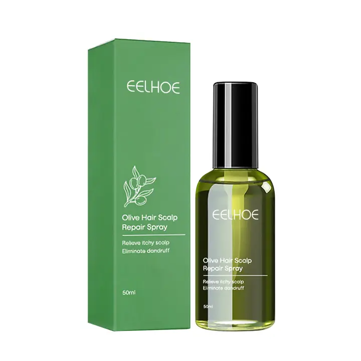 Cuidado de la oliva que alivia el enrojecimiento del cuero cabelludo, repara los folículos de acné, la picazón y la esencia para cabello apretado. - 1