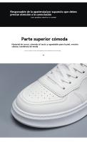 Zapatillas Blancas Transpirables para Hombres Estilo Coreano de Moda Zapatos Casuales con Plataforma Todo Uso - details 7