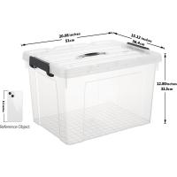 Caja de Almacenamiento de Plástico Transparente Segura y Duradera 90L*4 Diseño Apilable Resistente - details 9