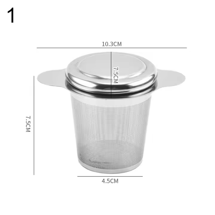 Tapa infusora de tetera, malla fina, filtros de acero inoxidable, filtro de especias de hojas, colador de té, infusor - 1