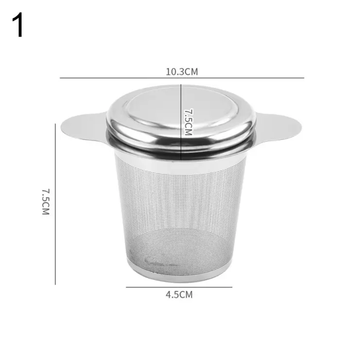 Tapa infusora de tetera, malla fina, filtros de acero inoxidable, filtro de especias de hojas, colador de té, infusor - 1