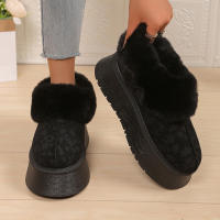 Botas de nieve con estampado de leopardo, engrosadas y de terciopelo para mantener el calor y usar a la moda antideslizante. - details 16