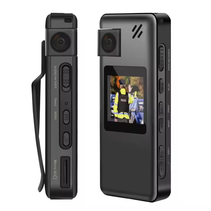 Minicámara A32 Full HD de 1080P, videocámara de policía desgastada, pequeña cámara giratoria de 180 ° para bicicleta, deportes, DV, DVR para coche - 1