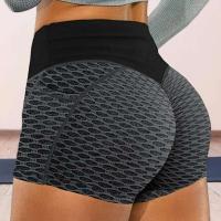 Pantalones cortos elásticos de yoga de color sólido para mujer, cintura alta, control abdominal, realce de cadera, verano - details 9