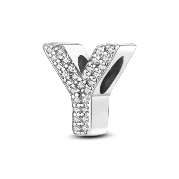 Abalorio de plata pura serie S alfabeto Uste y pulsera mujer 3MM exquisita joyería de cumpleaños - 1