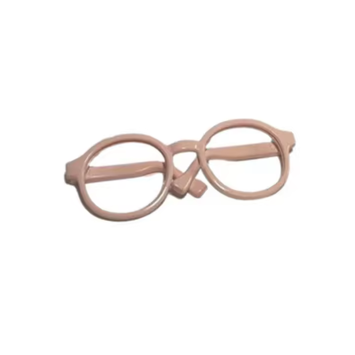 Accesorio para muñeca, gafas para muñeca Macaron, gafas redondas de plástico transparente para muñeca, 2,5 cm, 6,5 CM, 9CM, Mini gafas para muñeca, juguete para niños - 1