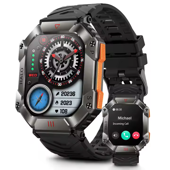 Reloj inteligente para hombres con voz AI, salud las 24 horas y monitor de frecuencia cardíaca durante el sueño - 1