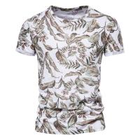 Novedad de verano, camiseta estampada, camisa de fondo para hombre con cuello redondo a la moda, top informal para hombre - details 13