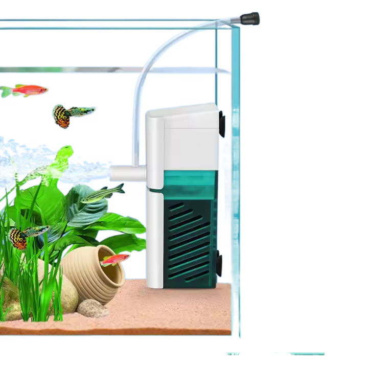 Filtro de tanque de peces ajustable 3 en 1, purificación de agua, circulación, generación de oxígeno, filtro sumergible, ventosa montada en la pared - 1