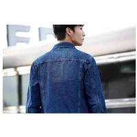 Chaqueta vaquera de color puro para hombre, abrigos informales diarios con solapa de un solo pecho, novedad de verano - details 9