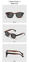 2025 Gafas de sol redondas retro para hombre y mujer, diseñador de marca famosa, gafas de sol vintage de lujo para rostros pequeños. - details 12