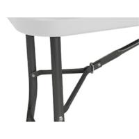 mesa plegable de resina y acero