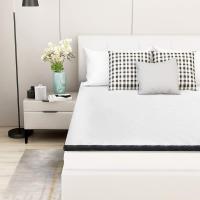Colchón de Espuma viscoelástica Topper con memoria con Funda removible y lavable, 140 x 190 cm, 4 cm, Blanco - details 1