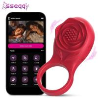 Embalaje privado SEXY para hombres Control por aplicación Anillo de retardo de eyaculación vibratorio Masajeador de testículos masculino Vibrador Juguete sexual Parejas Productos para adultos - details 0