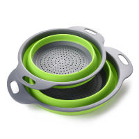 Coladores de Cocina plegables de Silicona, Respetuosos con el Medio Ambiente, no Tóxico Fácil de Limpiar, 2 Tamaños - details 3