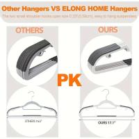 Colgador de ropa antideslizante para el hogar, percha de plástico antideslizante, antimarcas, estante de secado de ropa - details 10
