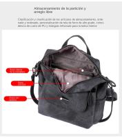 Mochila Antirrobo Impermeable para Mujer, bolso de Cuero PU, Hombro informal, Gran para Viaje, Trabajo y Escuela - details 19