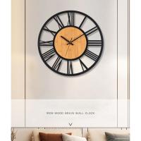 Reloj de Pared de Números Romanos Nórdicos de 3D Silencioso, Preciso, Decoración de Sala de Estar - details 0