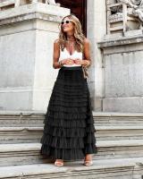 Falda Larga de Encaje de Estilo Bohemio de Cintura Alta para Mujeres Houzhou - details 2
