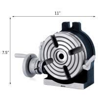 SucceBuy Mesa giratoria vertical y horizontal de 150 mm, cabezal divisor de 5,9" para fresadora, sistema de índice de tornillo ajustable - details 0