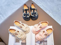 Zapatos de cuero para niña con lazos de perlas, zapatos planos suaves y cómodos con perlas de princesa, primavera y otoño - details 2
