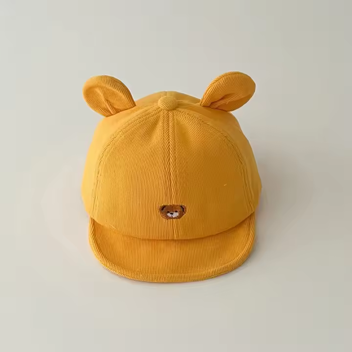 Béisbol con orejas de oso para niño y niña, algodón suave p suave, con - 1