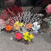 Adornos de resina para acuario, arrecife de Coral, artesanía colorida, paisaje de pecera, decoración, accesorios de plantas acuáticas artificiales simuladas - details 12