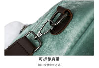 Mochila informal vintage de cuero PU para mujer, morral pequeño de viaje a la moda, color verde y negro - details 29