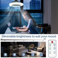 Ventilador de techo E27 con control remoto y 3 velocidades, base convertidora de iluminación de AC85-265V para dormitorio y sala de estar - details 3