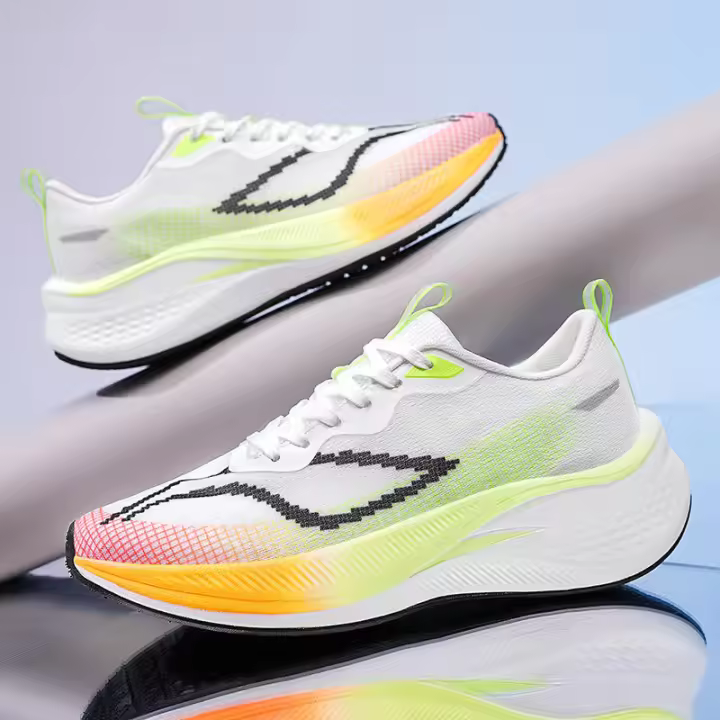 Running de verano para hombre, absorción de impactos, ultraligero, transpirable, carbono real, palomitas de maíz, zapatos casuales para parejas - 1
