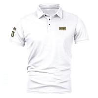 Camisas Polo Para Hombre Coreanas De Color Sólido Casual Manga Corta Cuello En V Moda De Calle 5XL Antideslizante - details 9