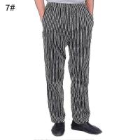 Hombres Stripe Plaid Chili Impreso Hotel Restaurante Cocina Chef Trabajo Pantalones Largos. - details 1