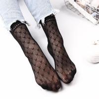 Gran oferta, medias informales con volantes de alta calidad para mujer, medias cortas negras, calcetines de encaje para pies - details 0