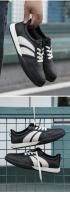 Nuevos zapatos de cuero transpirables para tablero, deportes de suela blanda, zapatos Forrest Gump, zapatos casuales con cordones bajos de moda. - details 9