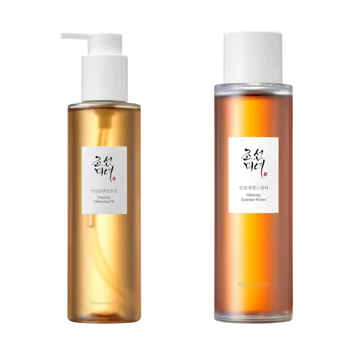 Hot Beauty of Joseon Ginseng Aceite limpiador Esencia Agua Desmaquillante y Tónico Set - 1