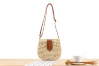 Bolsa de papel tejida pequeña para fotografía, bolsa cruzada versátil, estilo bosque, playa, vacaciones en la playa, nueva cuerda - details 0