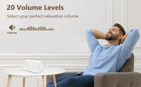 Máquina de sonido, máquina de ruido blanco con despertador, 35 sonidos relajantes, 8 sonidos de despertador, 7 luces cturnas, función de temporizador y memoria, máquina de sonido portátil para dormir para dormitorio de adultos - details 2