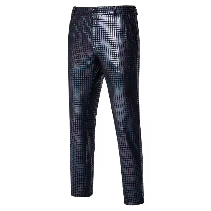 Pantalones de cosplay para hombre, talla europea, estampado en caliente, para discoteca, informal, moderno, hip-hop - 1
