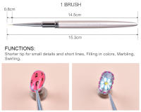 Pincel de Línea de Gel KADS para Arte de Uñas 100% Kolinsky Sable Estilo Francés con Rayas Delgadas Cepillo de Uñas con Tapa para DIY Dibujo Pincel de Pintura - details 4