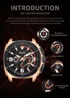 Relojes MEGIR de lujo de primera calidad para hombre, cronógrafo militar, resistente al agua, reloj deportivo de cuarzo, reloj de pulsera para hombre, reloj de silicona con esfera grande - details 5