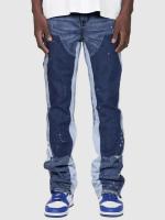 Jeans de Moda para Hombres 2025 Pantalones de Trabajo Elásticos con Parches de Denim de Capas - details 6