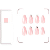 Uñas postizas rosas desnudas para mujer, uñas postizas impermeables y resistentes a los arañazos para damas de oficina elegantes - details 6