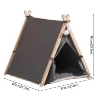 Cama de madera para perros y gatos, tienda de campaña de diseño Simple, prevención de mosquitos, casa de dormir para mascotas, producto para interiores, verano e invierno - details 4