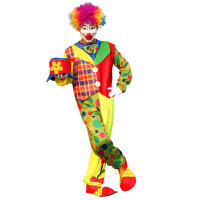 Disfraz de payaso adulto para hombre, disfraz de Halloween, mascarada, circo, estilo de terror, ropa de actuación de fiesta divertida - details 9